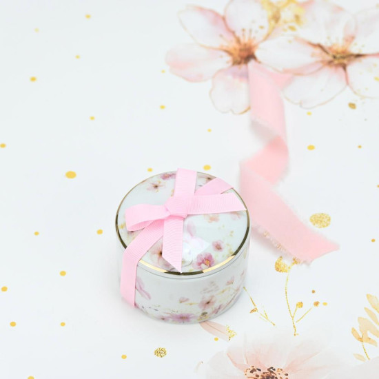 SOAP TALES - Μπιζουτιέρα από πορσελάνη pink blossom