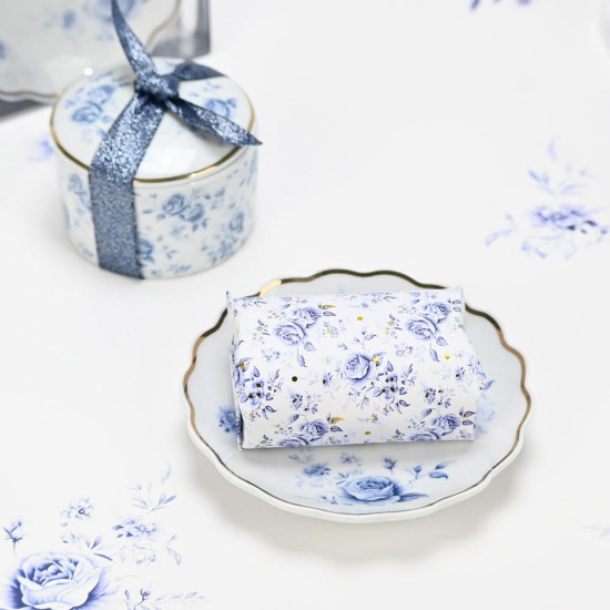 SOAP TALES - Μπιζουτιέρα από πορσελάνη blue flowers