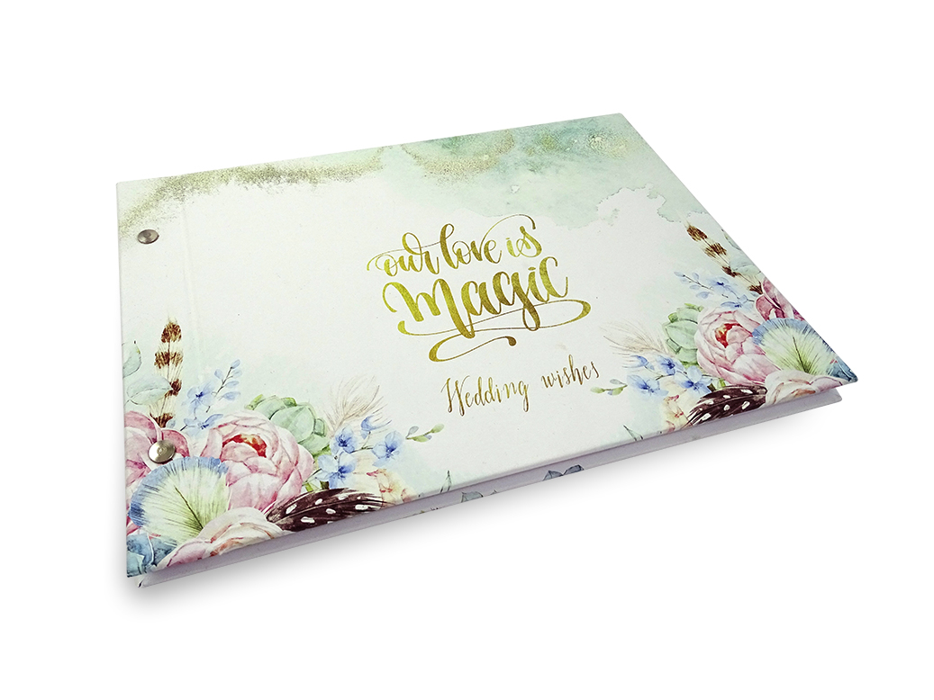 Βιβλίο Ευχών Χάρτινο 22.5x32 Λευκές Σελίδες