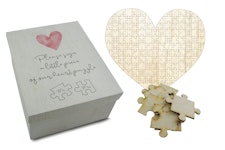 Puzzle Ξύλινο Καρδιά 48x43 141 Κομμάτια Με Κουτί