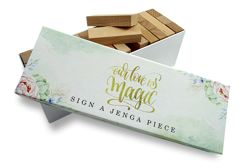 JENGA Κουτί Ευχών Με 48 Ξύλινα Τουβλάκια