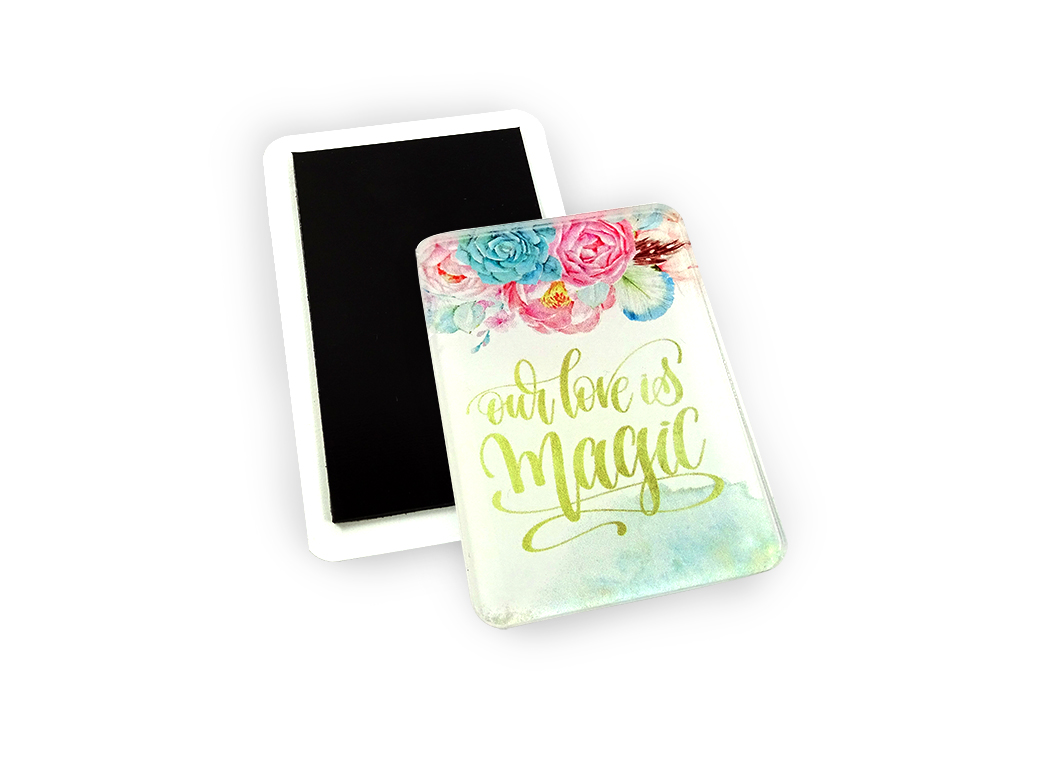 Διακοσμητικό Μπομπονιέρας Γυαλί Μαγνήτης 5x7