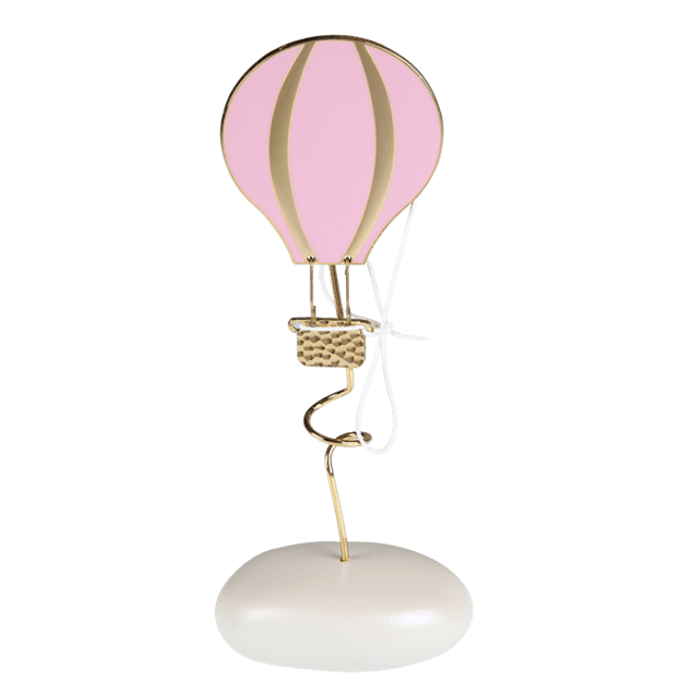 ΑΝΔΡΟΝΙΔΗΣ - Μπομπονιέρα Βάπτισης Αερόστατο Ροζ σε Βότσαλο