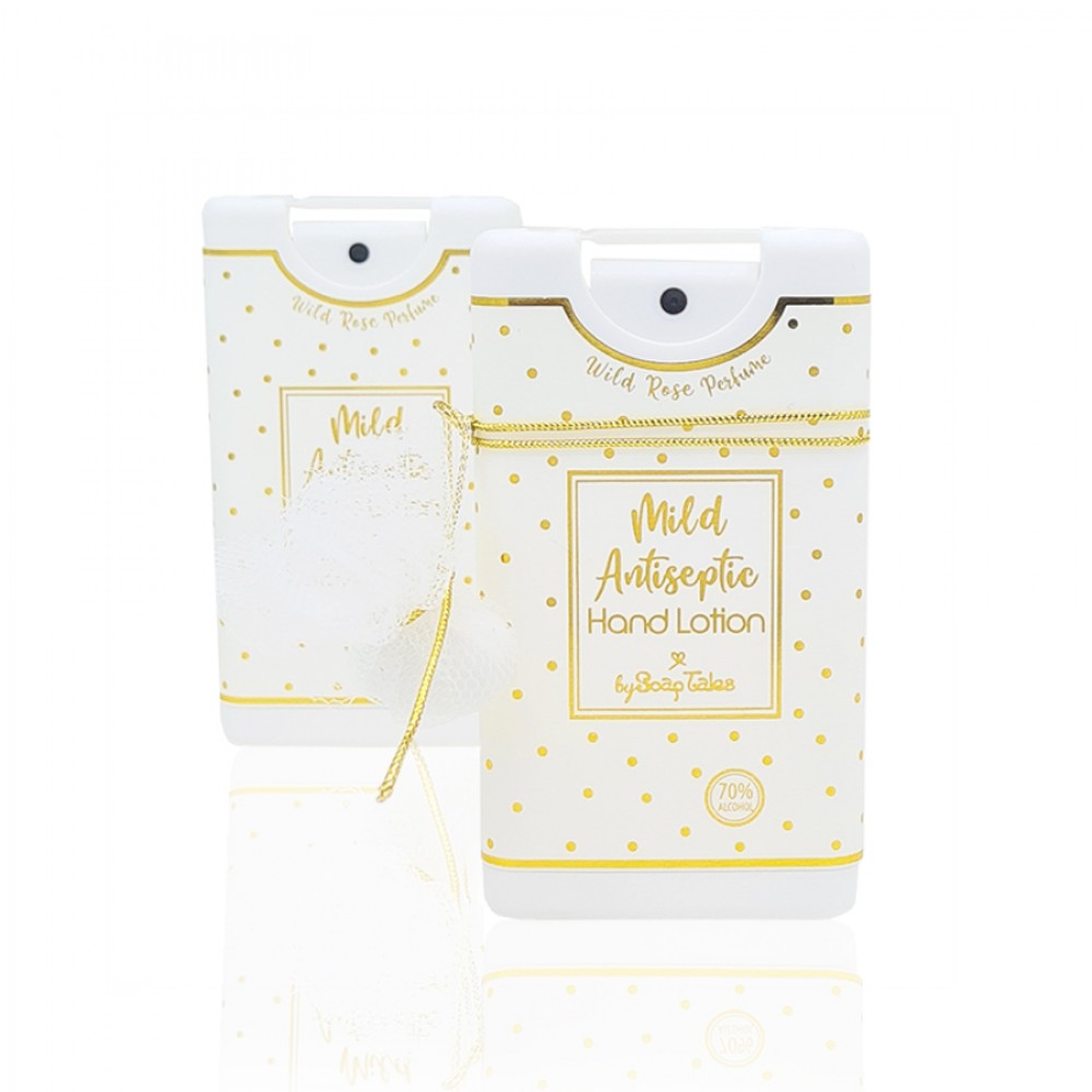 Αντισηπτικό χεριών λευκό χρυσό με μυρωδιά wild rose