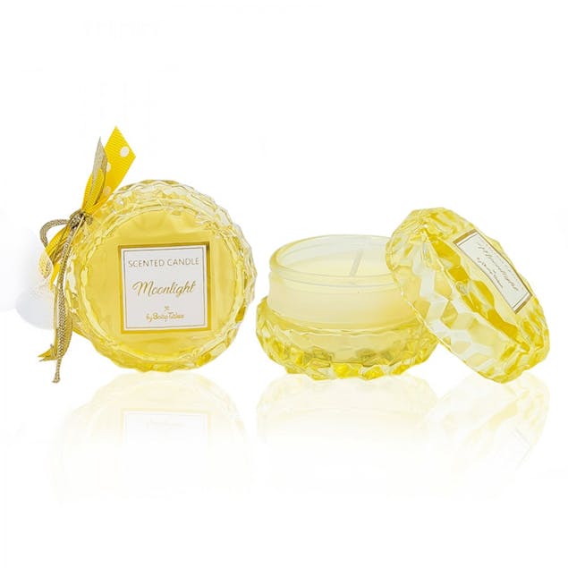 SOAP TALES - Αρωματικό κερί στρογγυλό κίτρινο γυάλινο moonlight