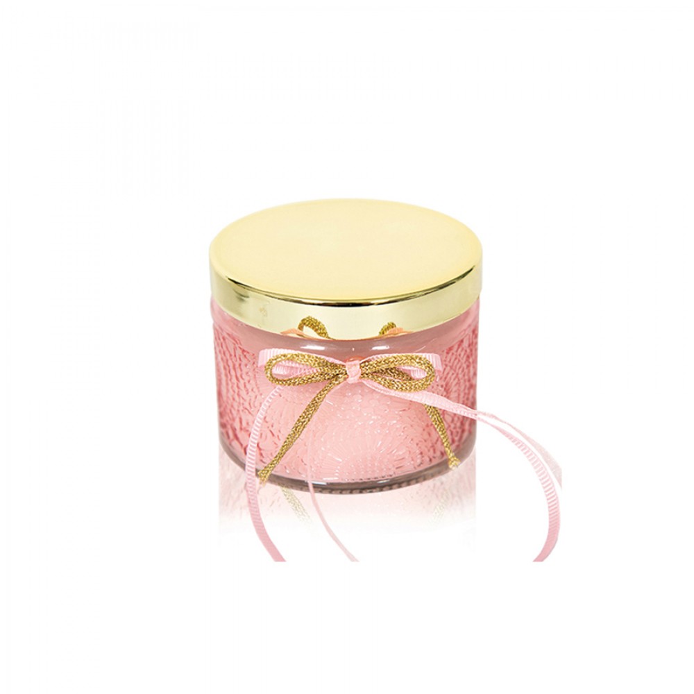 Κερί Cherry σε φοντανιέρα με χρυσό καπάκι