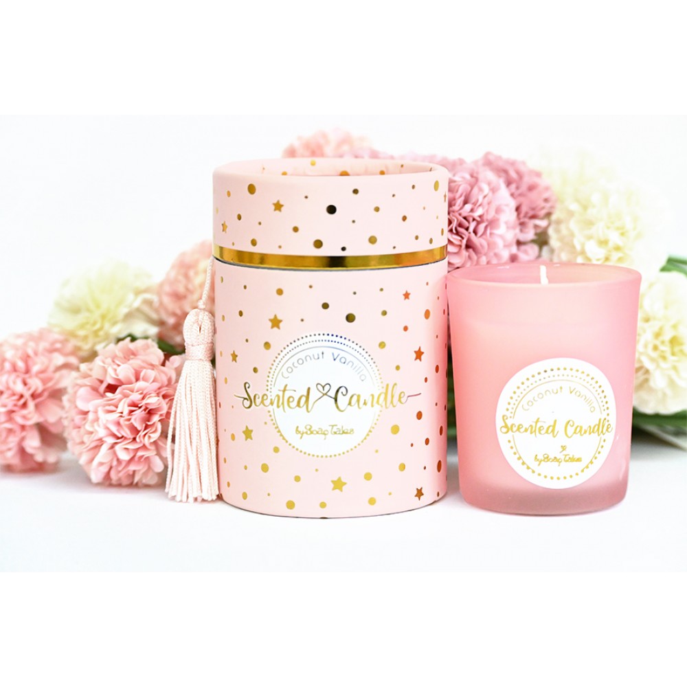 SOAP TALES - Κερί Ροζ Χρυσό Coconut vanilla