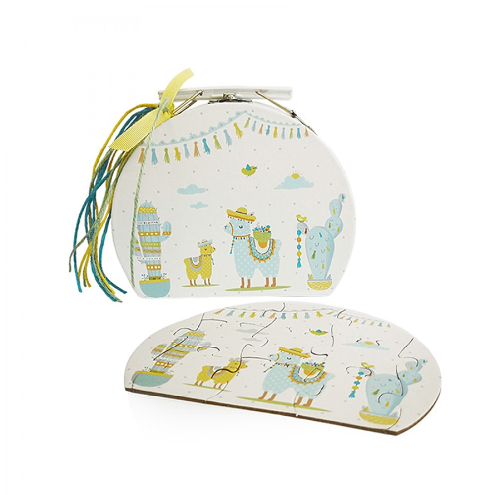 Βαλιτσάκι Με Παζλ Λάμα Αγόρι