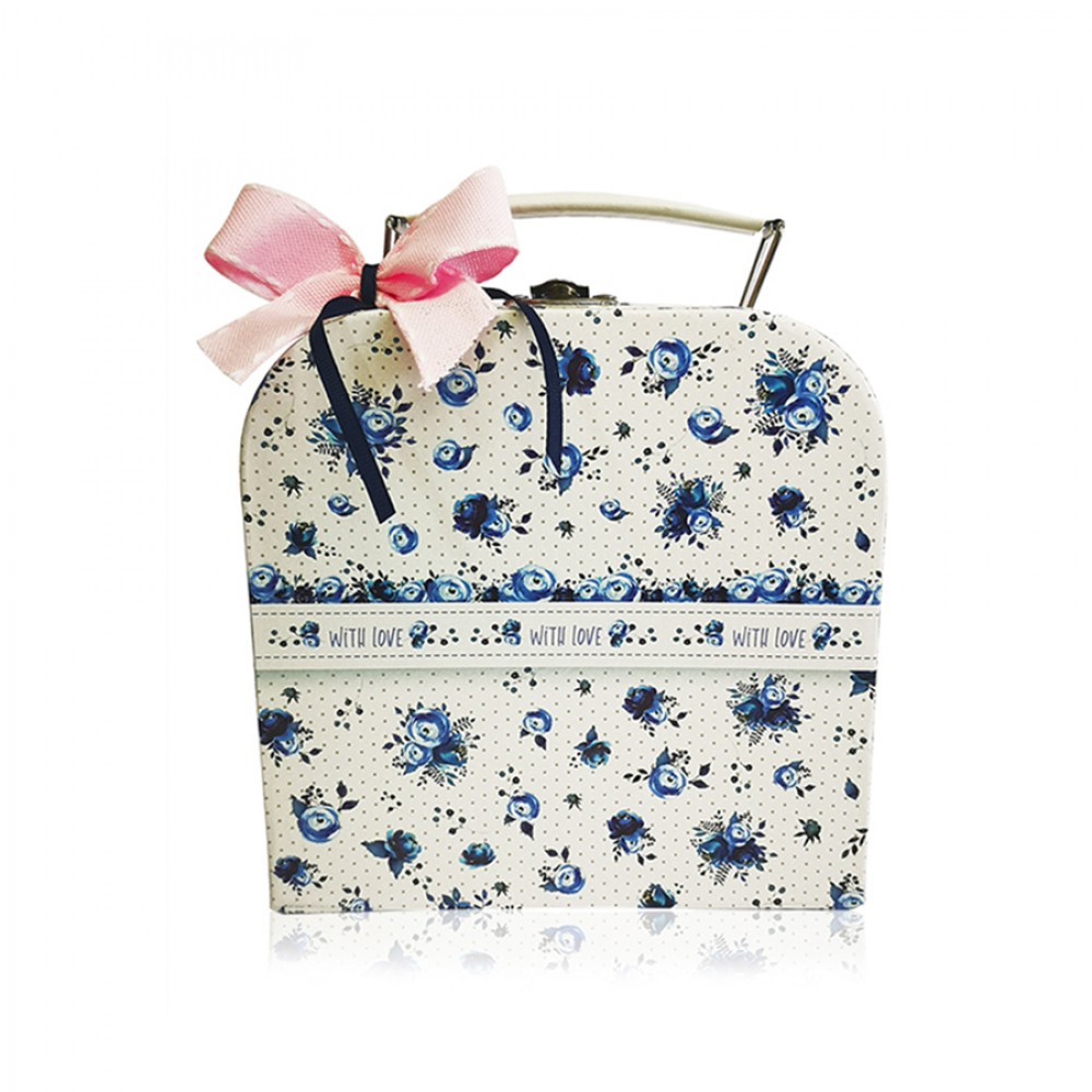 Βαλιτσάκι Μπλε Λουλούδια 
