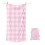 Πετσέτα θαλάσσης ροζ καρό