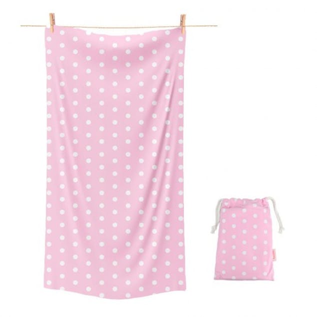 SOAP TALES - Πετσέτα θαλάσσης ροζ πουά