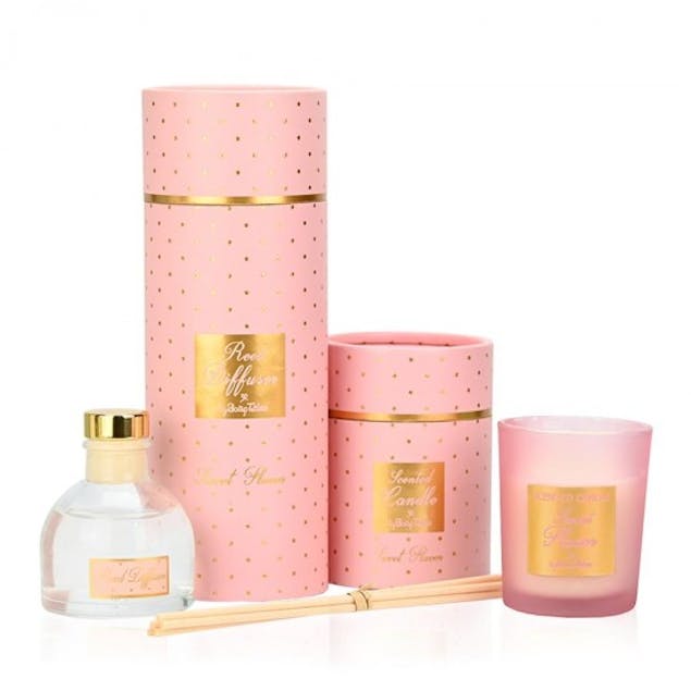 SOAP TALES - Κερί ροζ χρυσό πουά sweet flavor