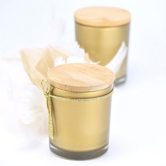 SOAP TALES - Κερί χρυσό με ξύλινο καπάκι amber