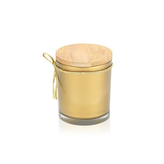 SOAP TALES - Κερί χρυσό με ξύλινο καπάκι amber