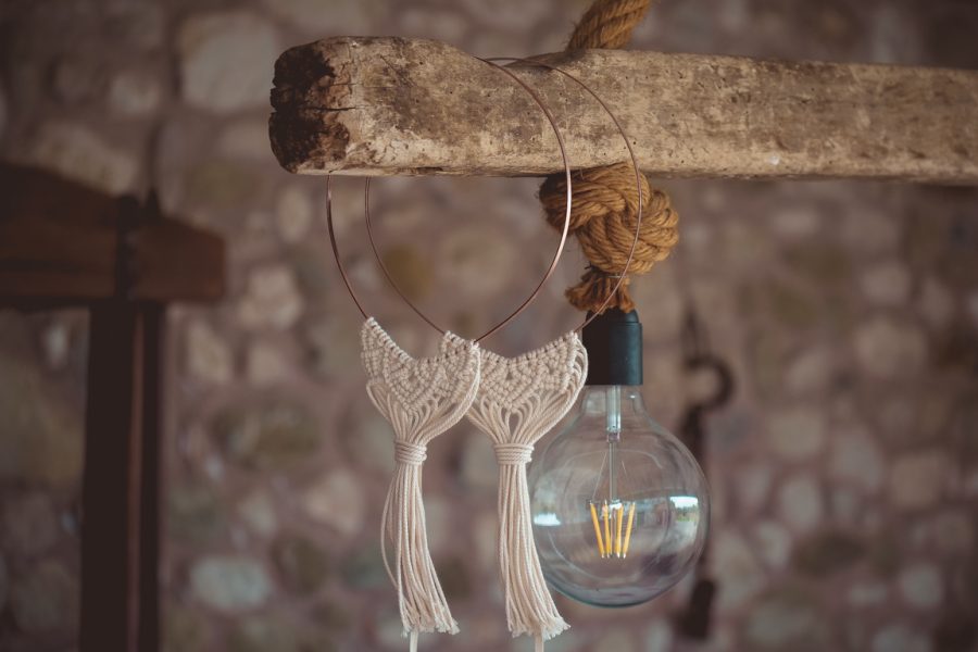 Στέφανα γάμου ροζ χρυσό με boho διακόσμηση