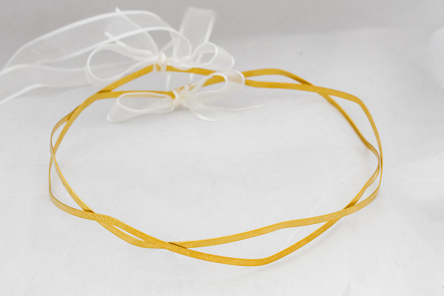  - Χειροποίητα ασημένια στέφανα γάμου 925° επιχρυσωμένα Α-568