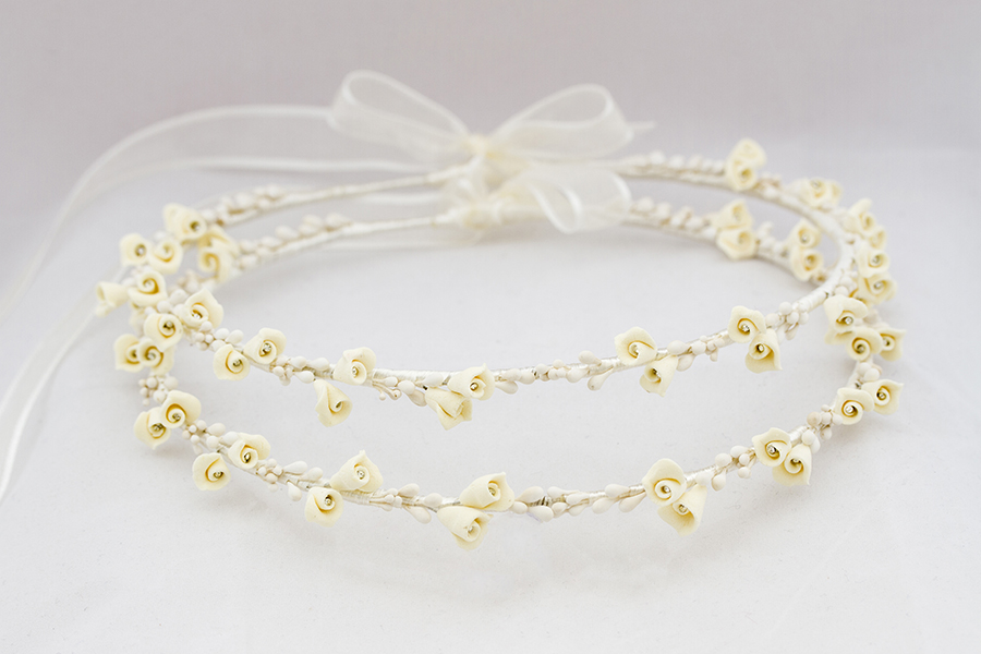  - Χειροποίητα Πορσελάνινα Στέφανα Γάμου Σ-548