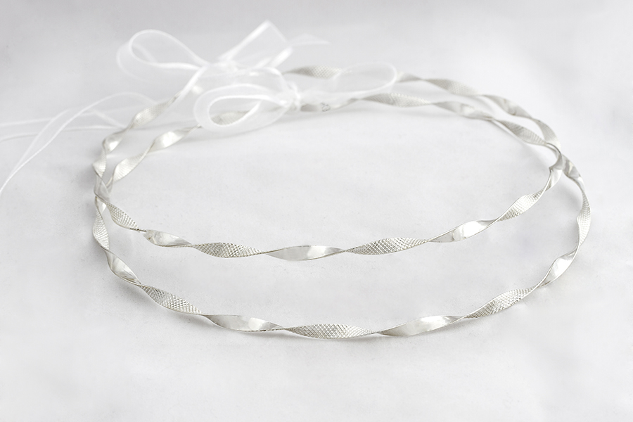 Χειροποίητα Επάργυρα Στέφανα Γάμου Ε-564