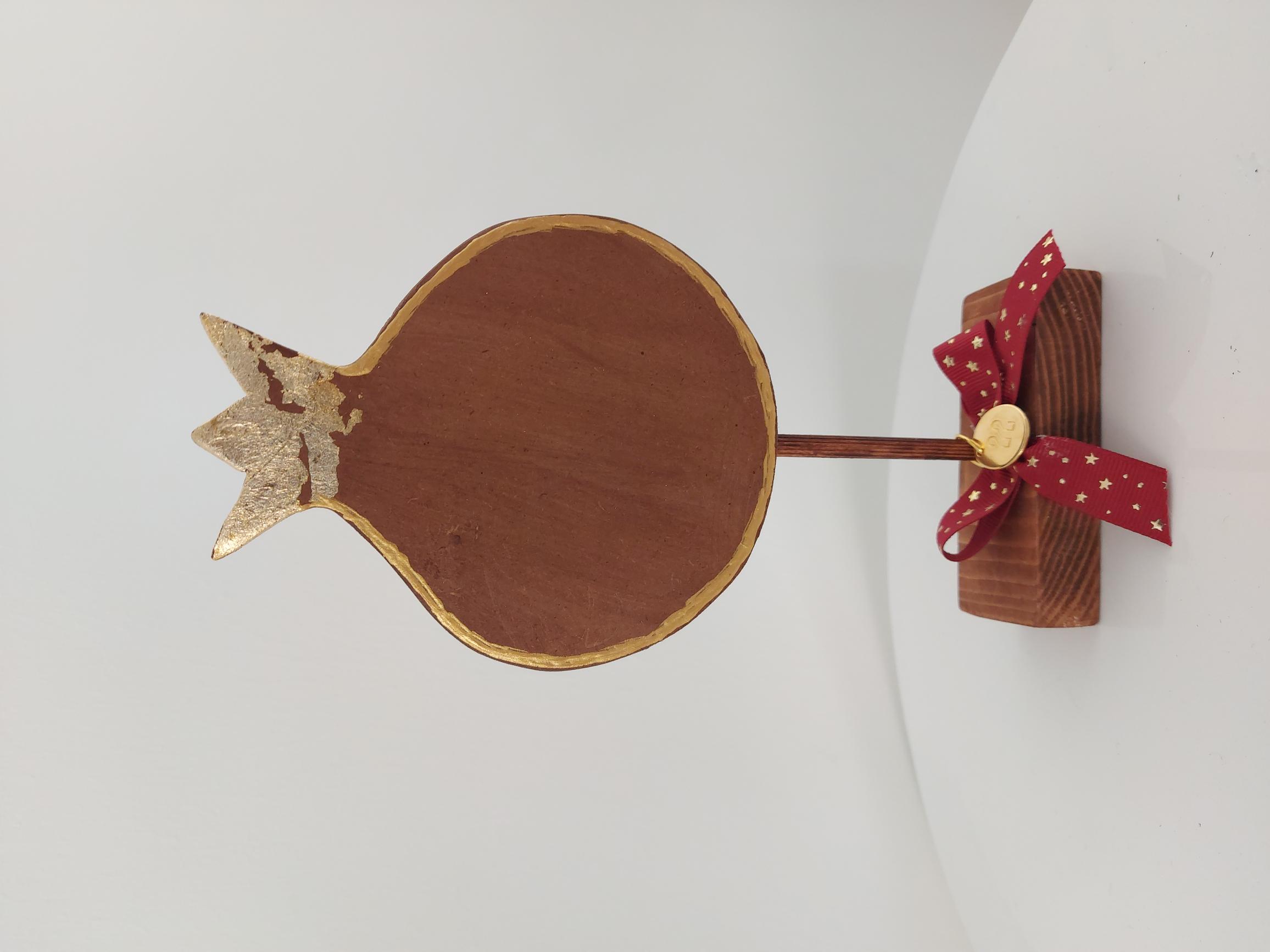 ATHENA CREATIONS - Γούρι ρόδι ξύλινο 