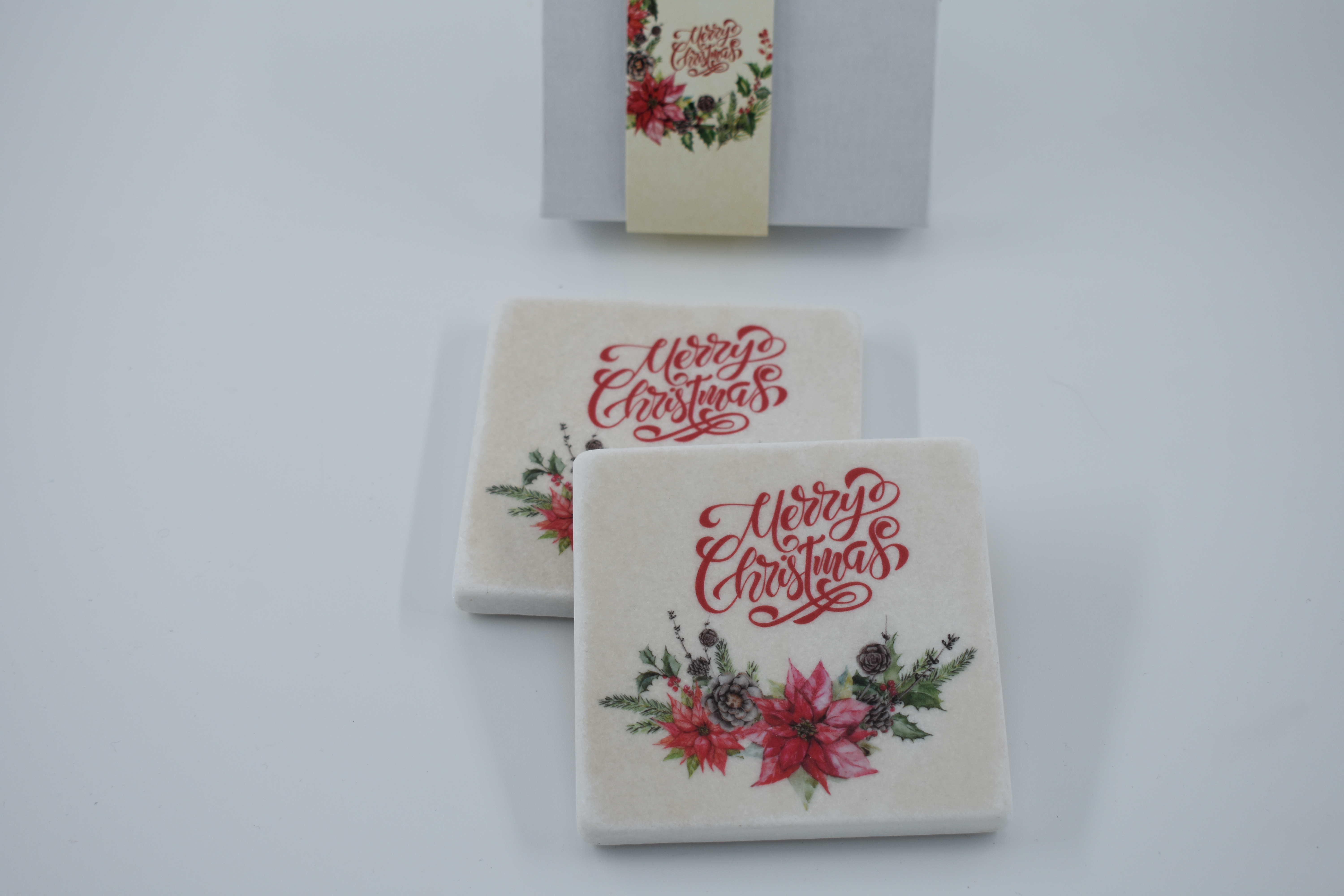 ATHENA CREATIONS - Χριστουγεννιάτικα Σουβέρ με Λουλούδια