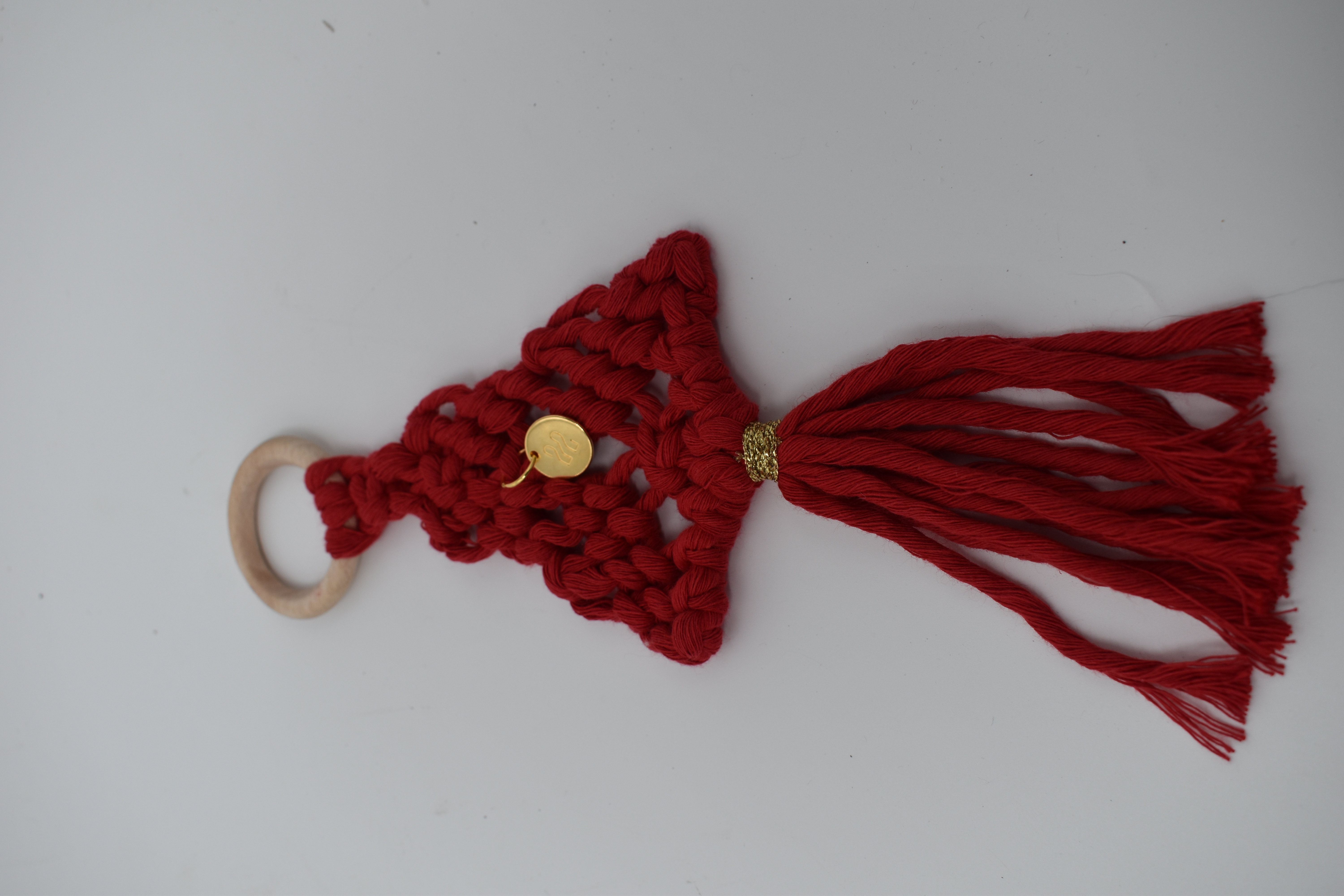 Γούρι Μακραμέ Κόκκινο