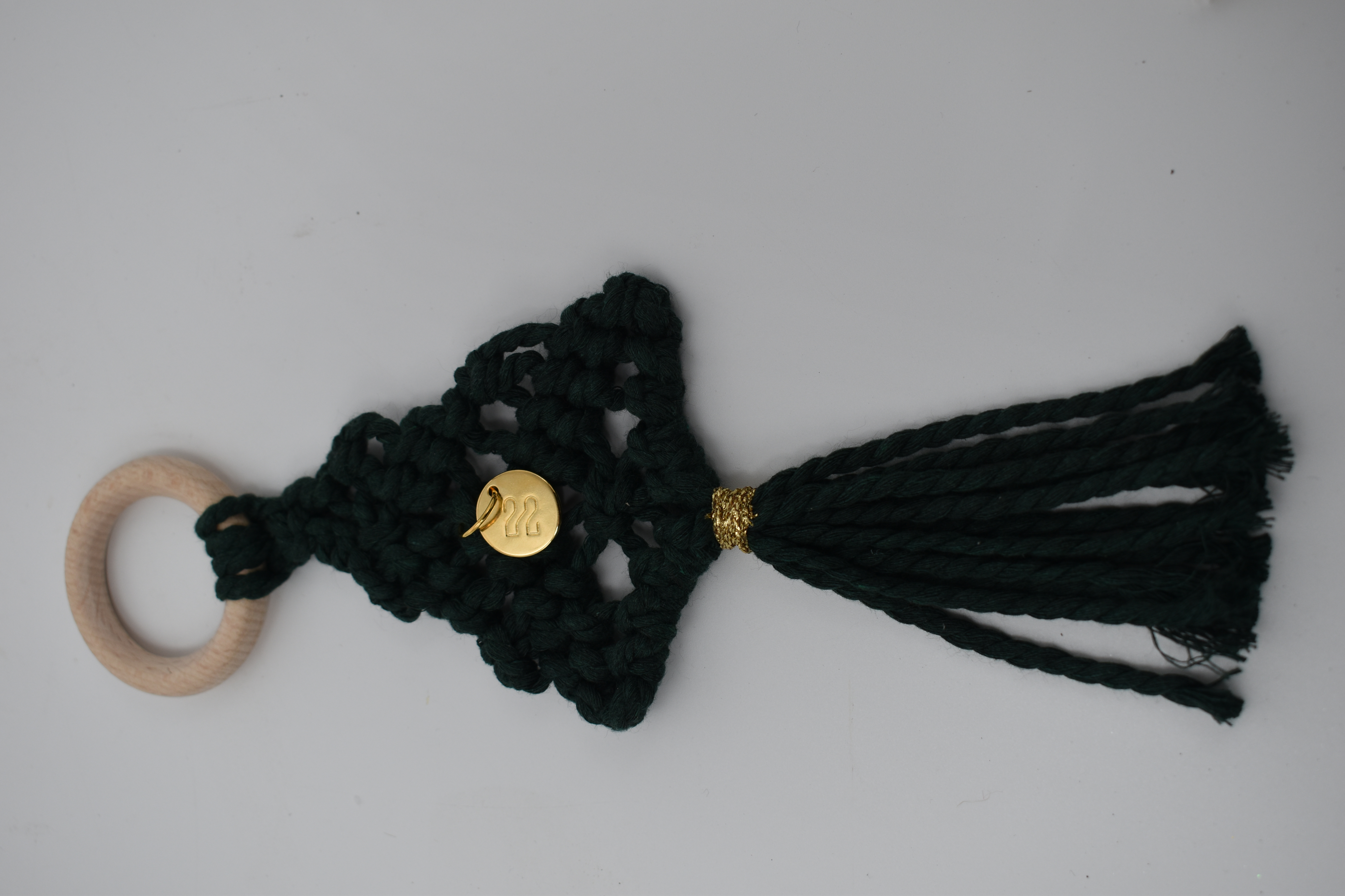 Γούρι Μακραμέ Πράσινο