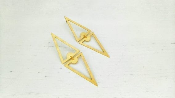LAKALUKA - Σκουλαρίκια “Double Triangle” Drop Earrings