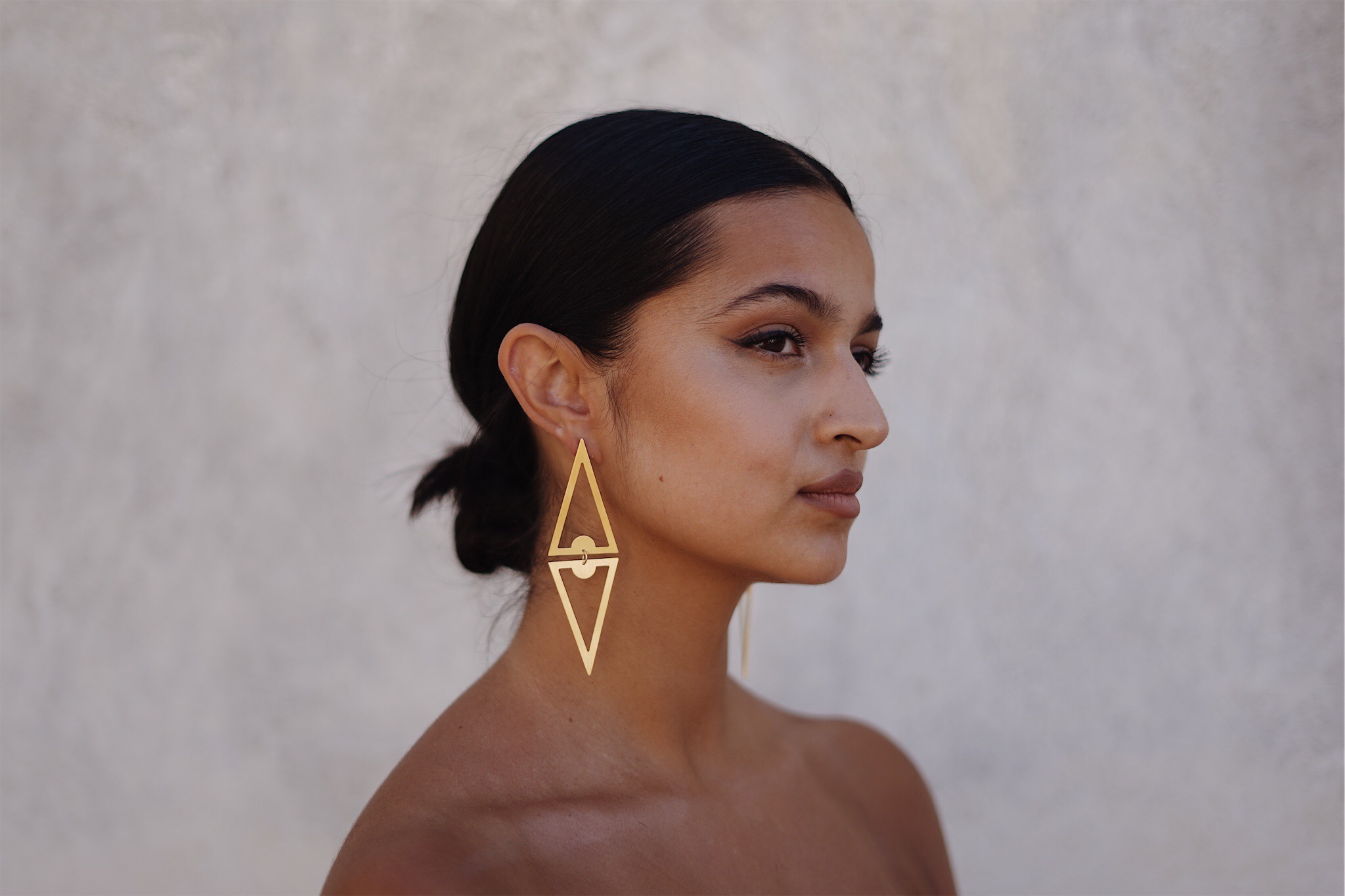 LAKALUKA - Σκουλαρίκια “Double Triangle” Drop Earrings