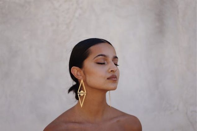 LALALUKA - Σκουλαρίκια “Double Triangle” Drop Earrings