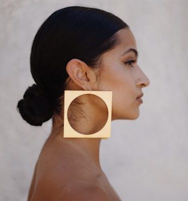 “Squaring the Circle” Oversized Earrings