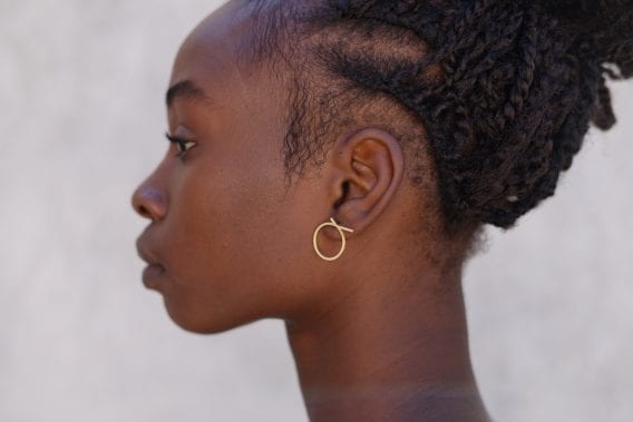 LAKALUKA - Σκουλαρίκια “Mini Knot” Skinny Earrings