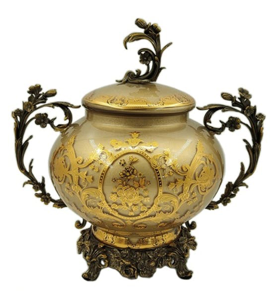 Φοντανιέρα με καπάκι χρυσό