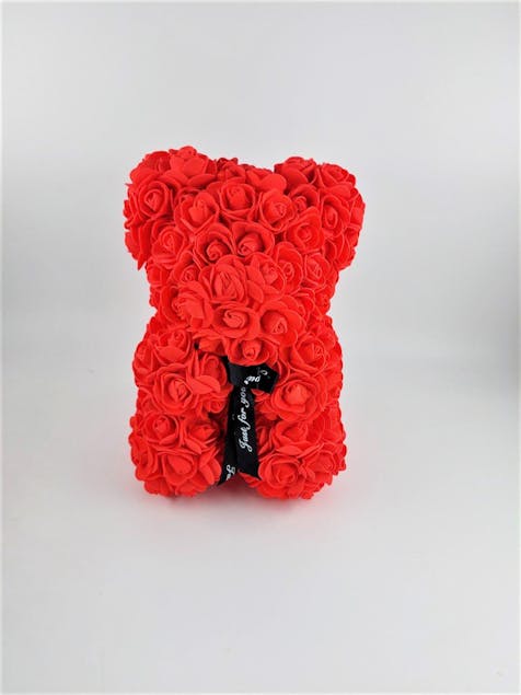 ATHENA CREATIONS - Αρκουδάκι από Κόκκινα Τριαντάφυλλα