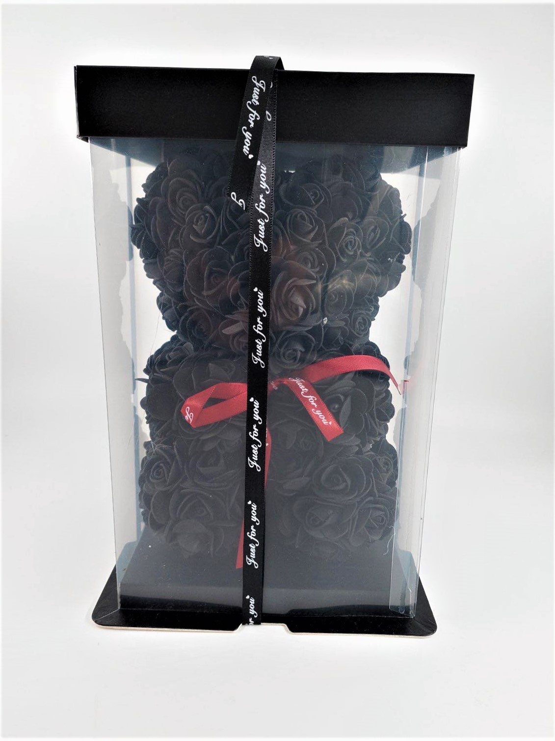 ATHENA CREATIONS - Αρκουδάκι από Μαύρα Τριαντάφυλλα