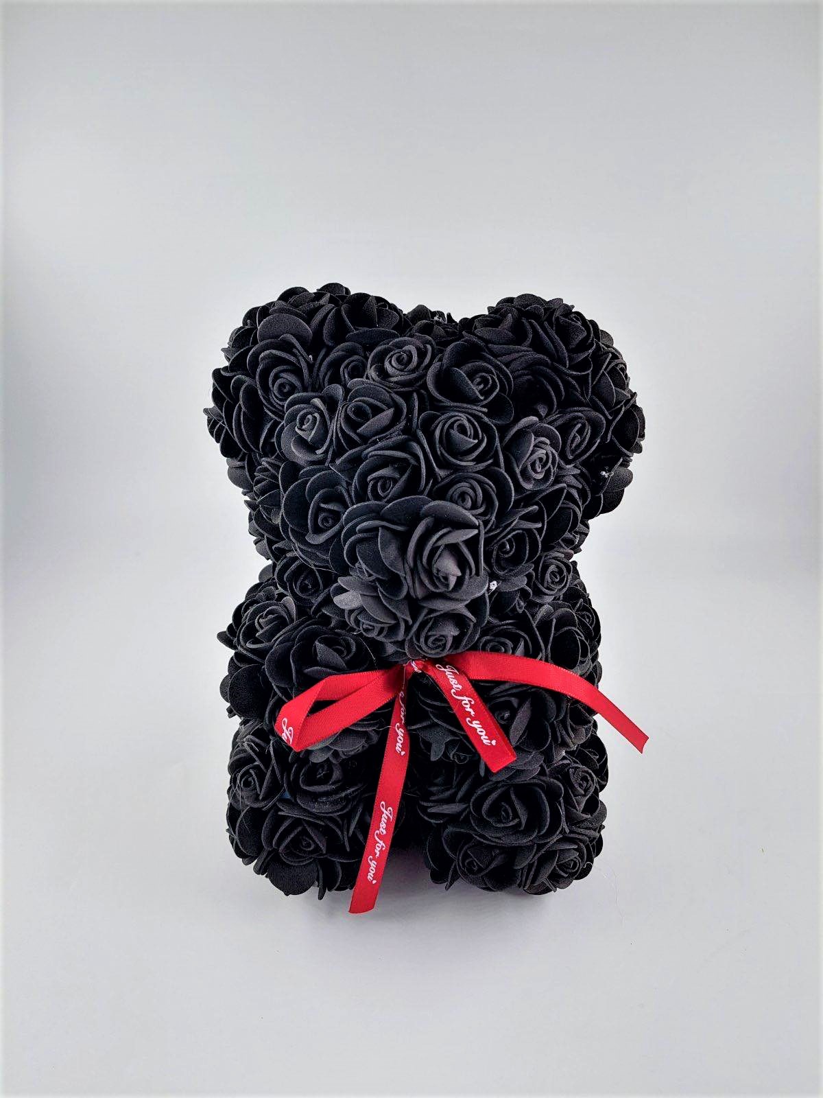 Αρκουδάκι από Μαύρα Τριαντάφυλλα