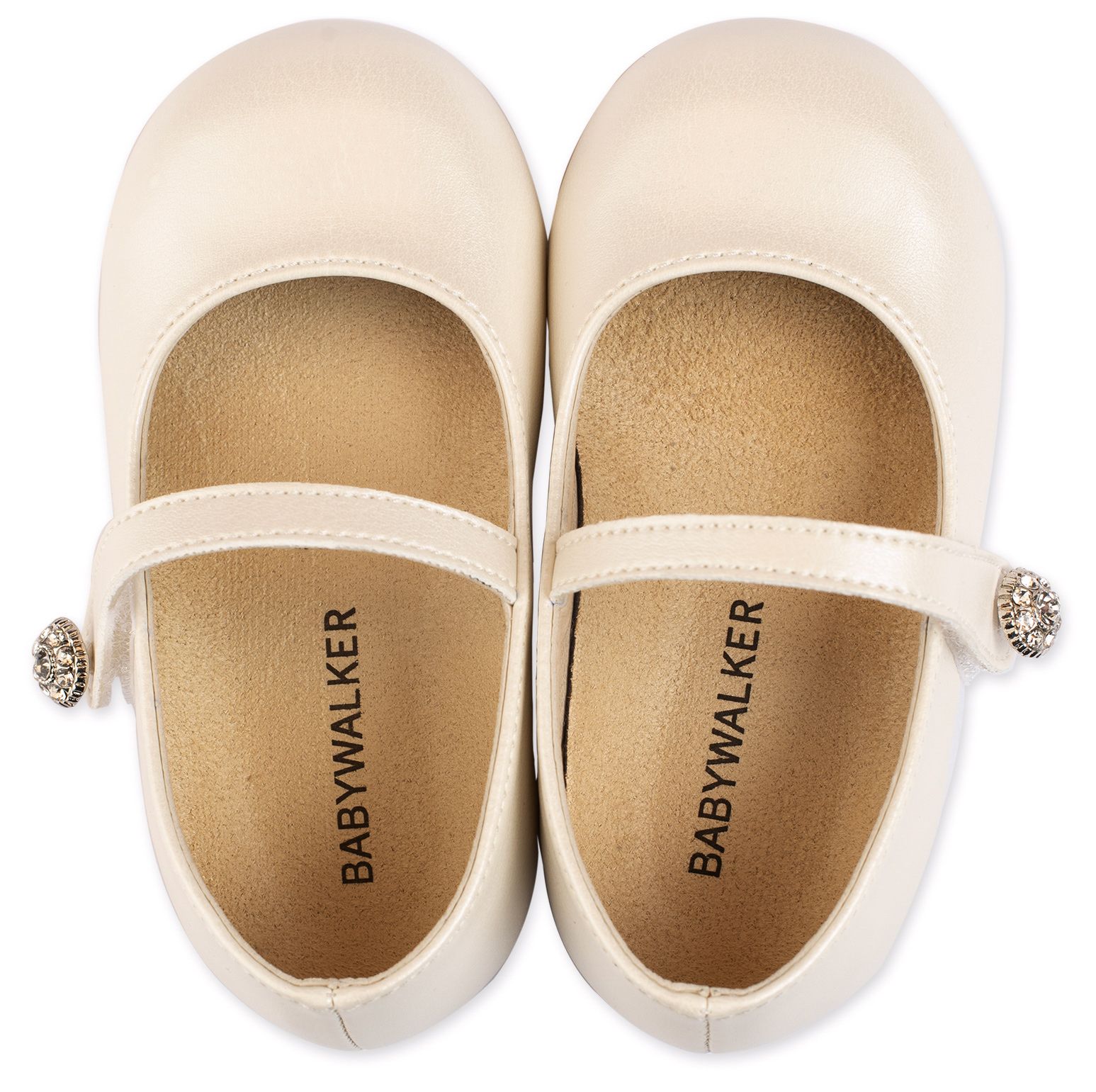 BABYWALKER - Γοβάκι Μονή Μπαρέτα με Στρασένιο Κουμπάκι 