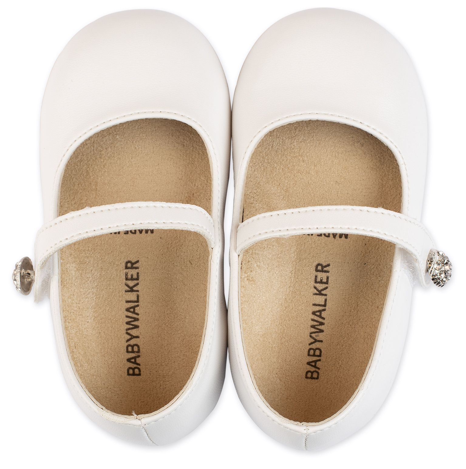 BABYWALKER - Γοβάκι Μονή Μπαρέτα με Στρασένιο Κουμπάκι 