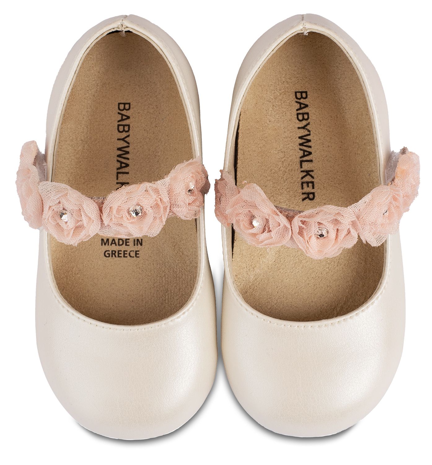 BABYWALKER - Γοβάκι Μονή Μπαρέτα με Λουλούδια 