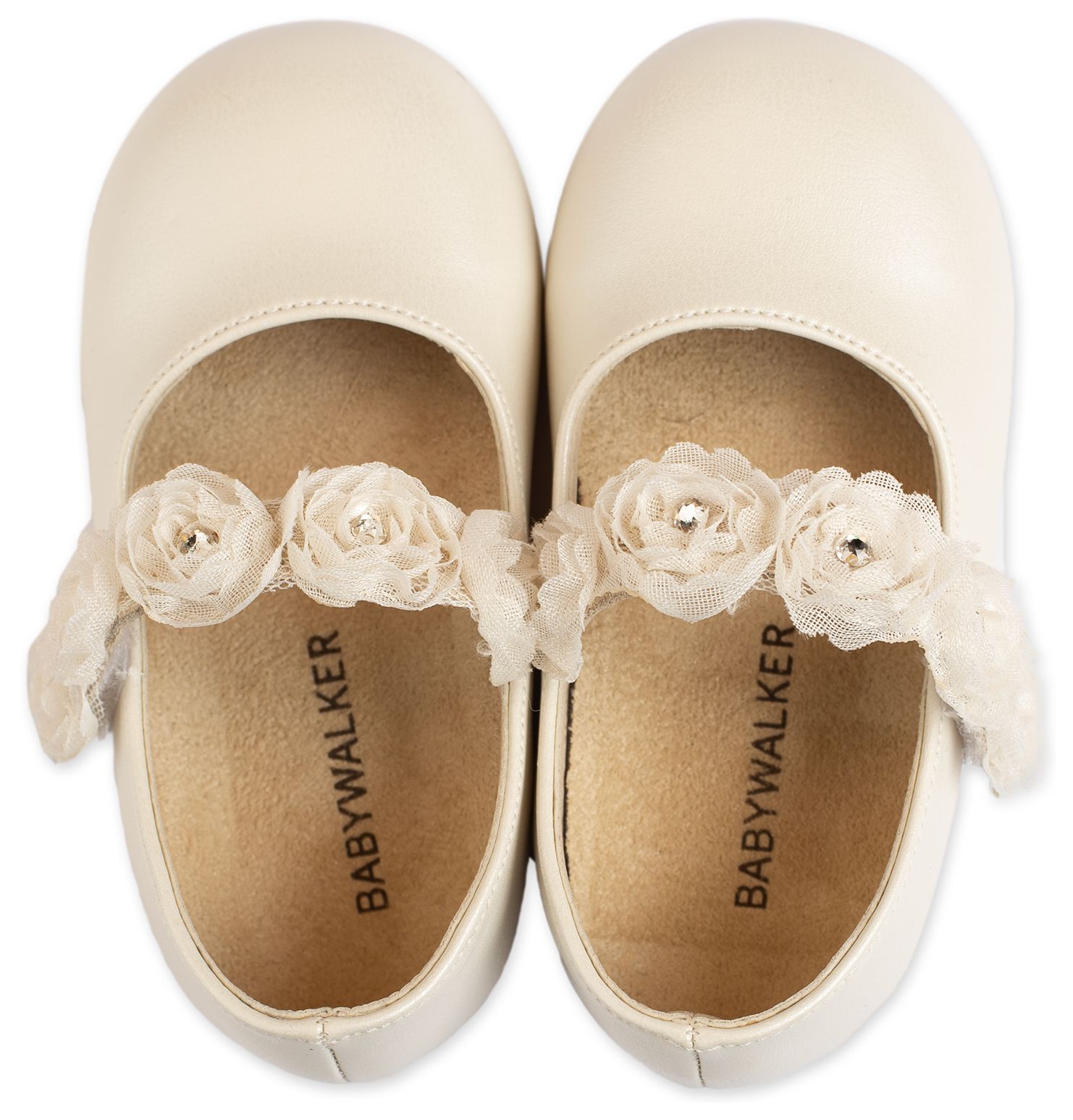 BABYWALKER - Γοβάκι Μονή Μπαρέτα με Λουλούδια 