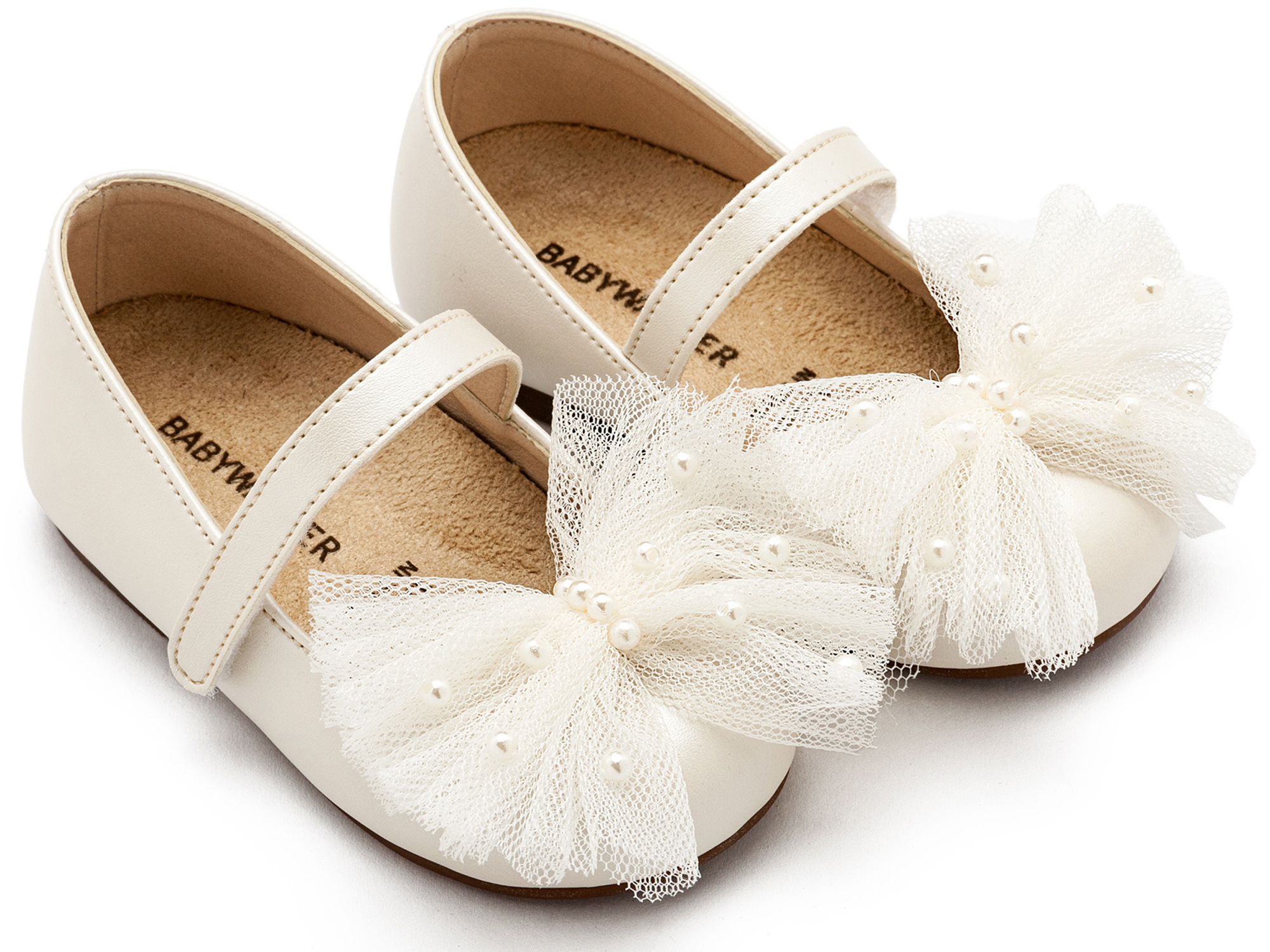 BABYWALKER - Γοβάκι με Χειροποίητο Φιόγκο και Πέρλες