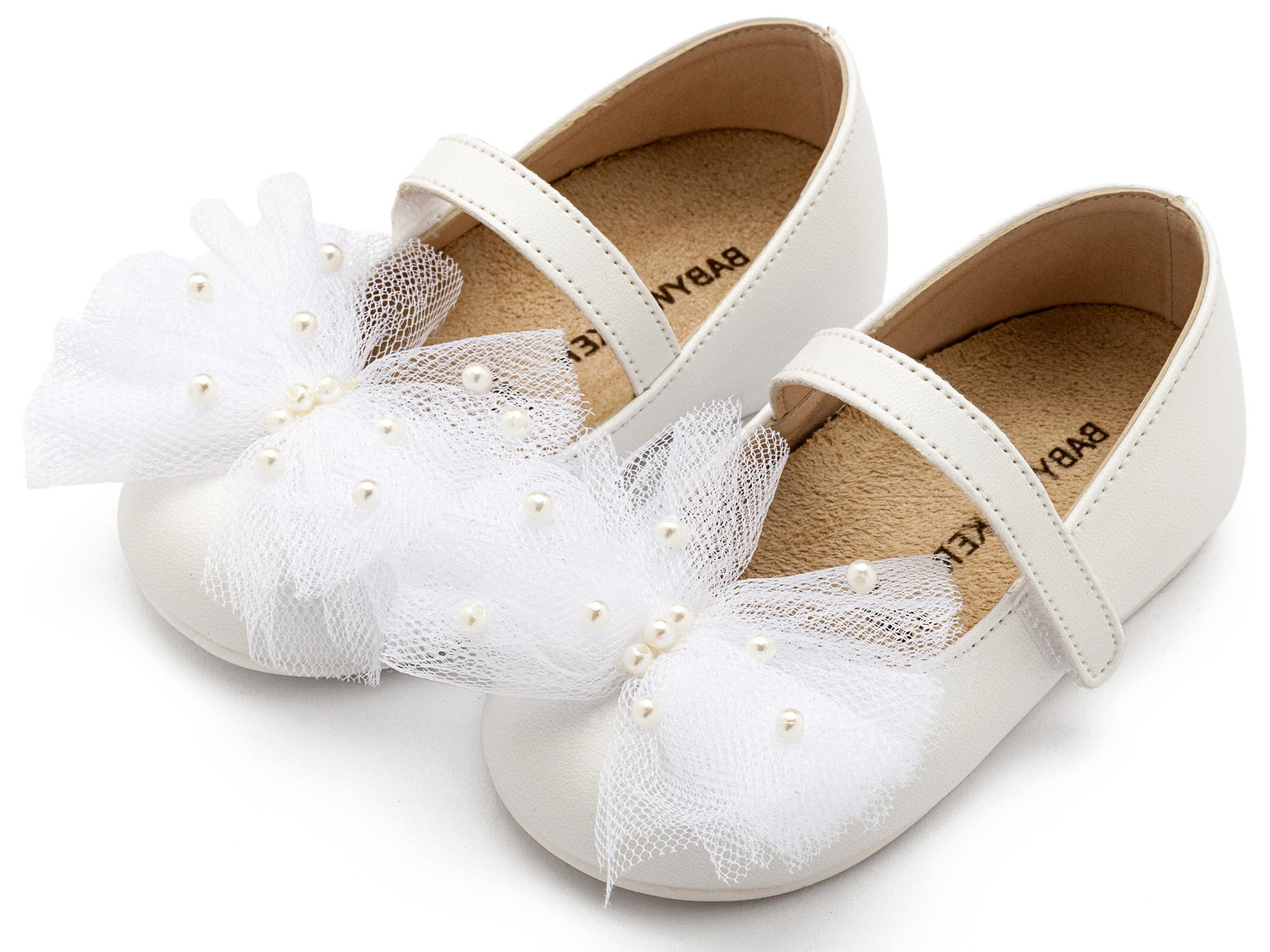 BABYWALKER - Γοβάκι με Χειροποίητο Φιόγκο και Πέρλες