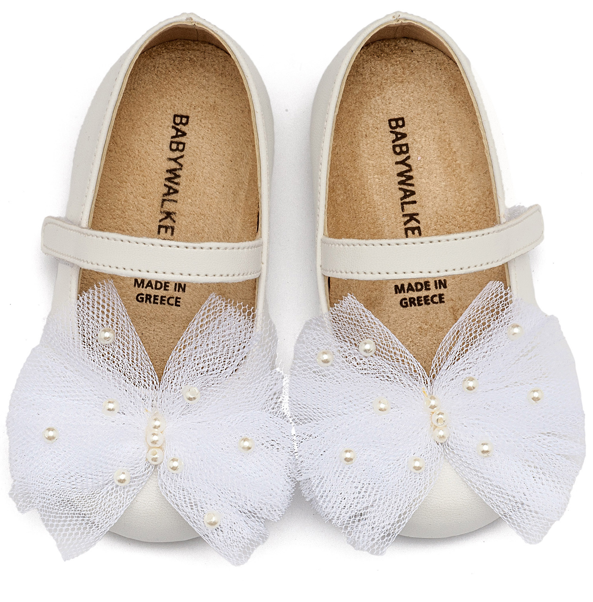 BABYWALKER - Γοβάκι με Χειροποίητο Φιόγκο και Πέρλες