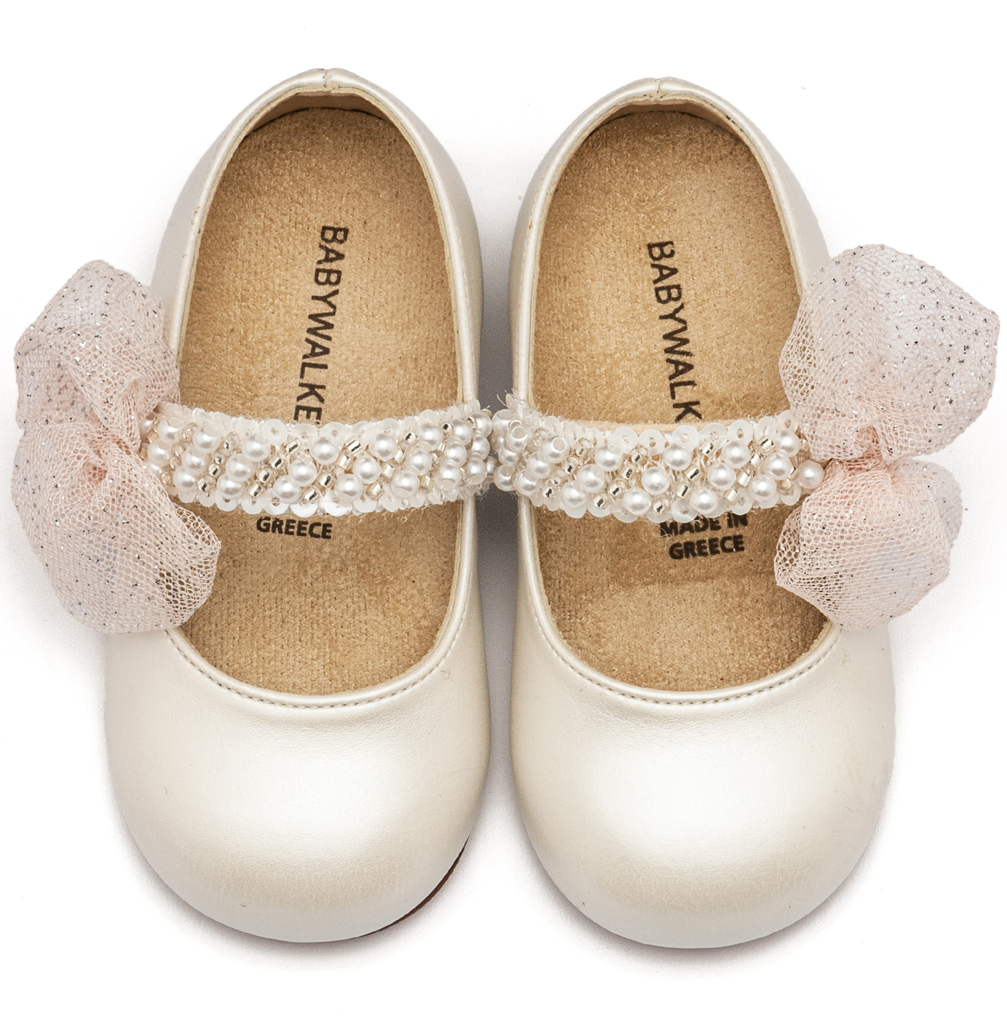 BABYWALKER - Γοβάκι Μονή Μπαρέτα Διακοσμημένη με Χειροποίητο Διακοσμητικό