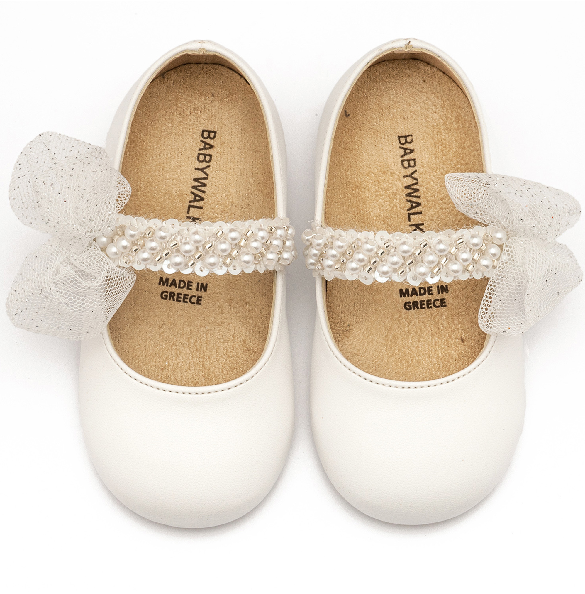 BABYWALKER - Γοβάκι Μονή Μπαρέτα Διακοσμημένη με Χειροποίητο Διακοσμητικό