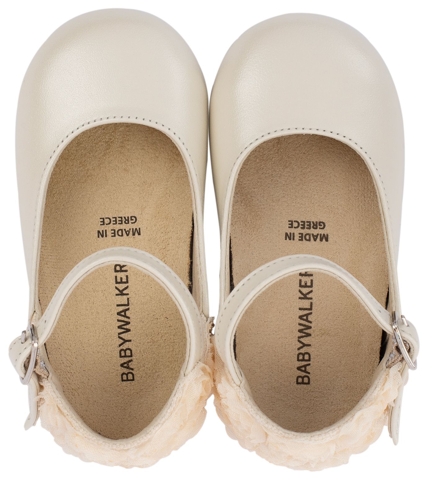 BABYWALKER - Γαλλικό Γοβάκι με Διακοσμημένη Φτέρνα από Λουλούδια 