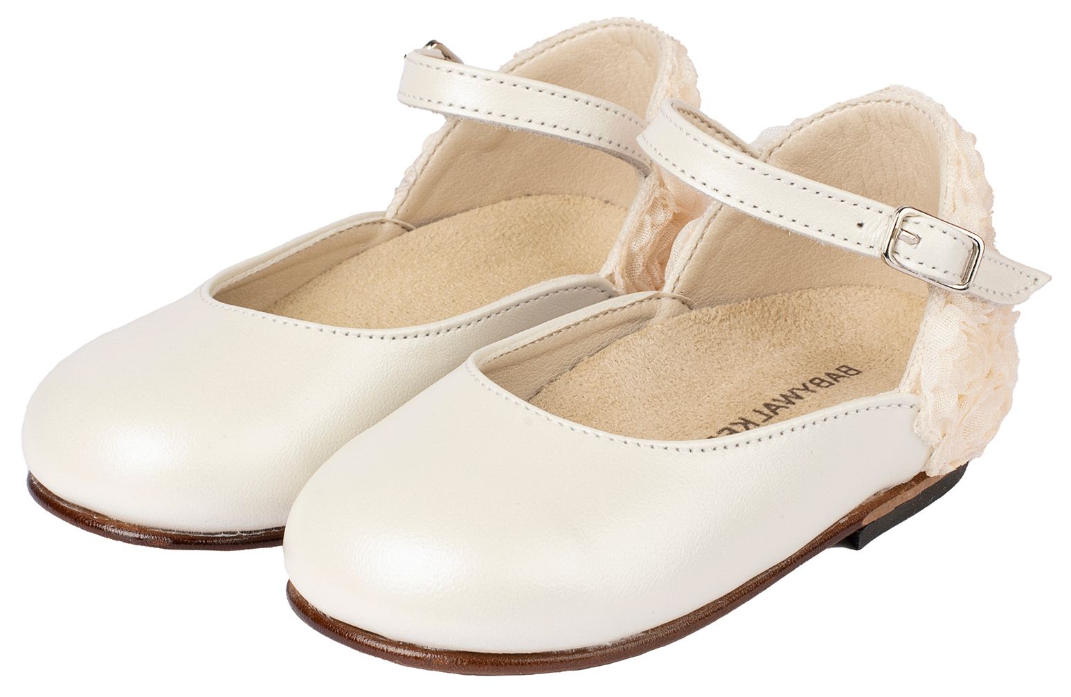 BABYWALKER - Γαλλικό Γοβάκι με Διακοσμημένη Φτέρνα από Λουλούδια 