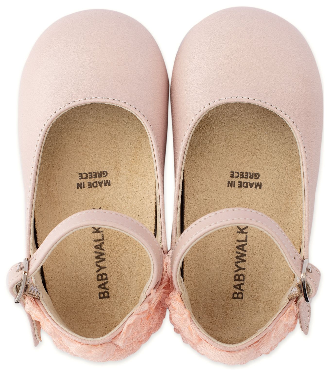 BABYWALKER - Γαλλικό Γοβάκι με Διακοσμημένη Φτέρνα από Λουλούδια 