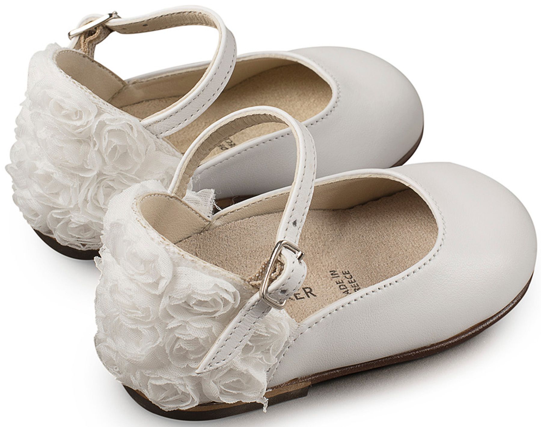 BABYWALKER - Γαλλικό Γοβάκι με Διακοσμημένη Φτέρνα από Λουλούδια 