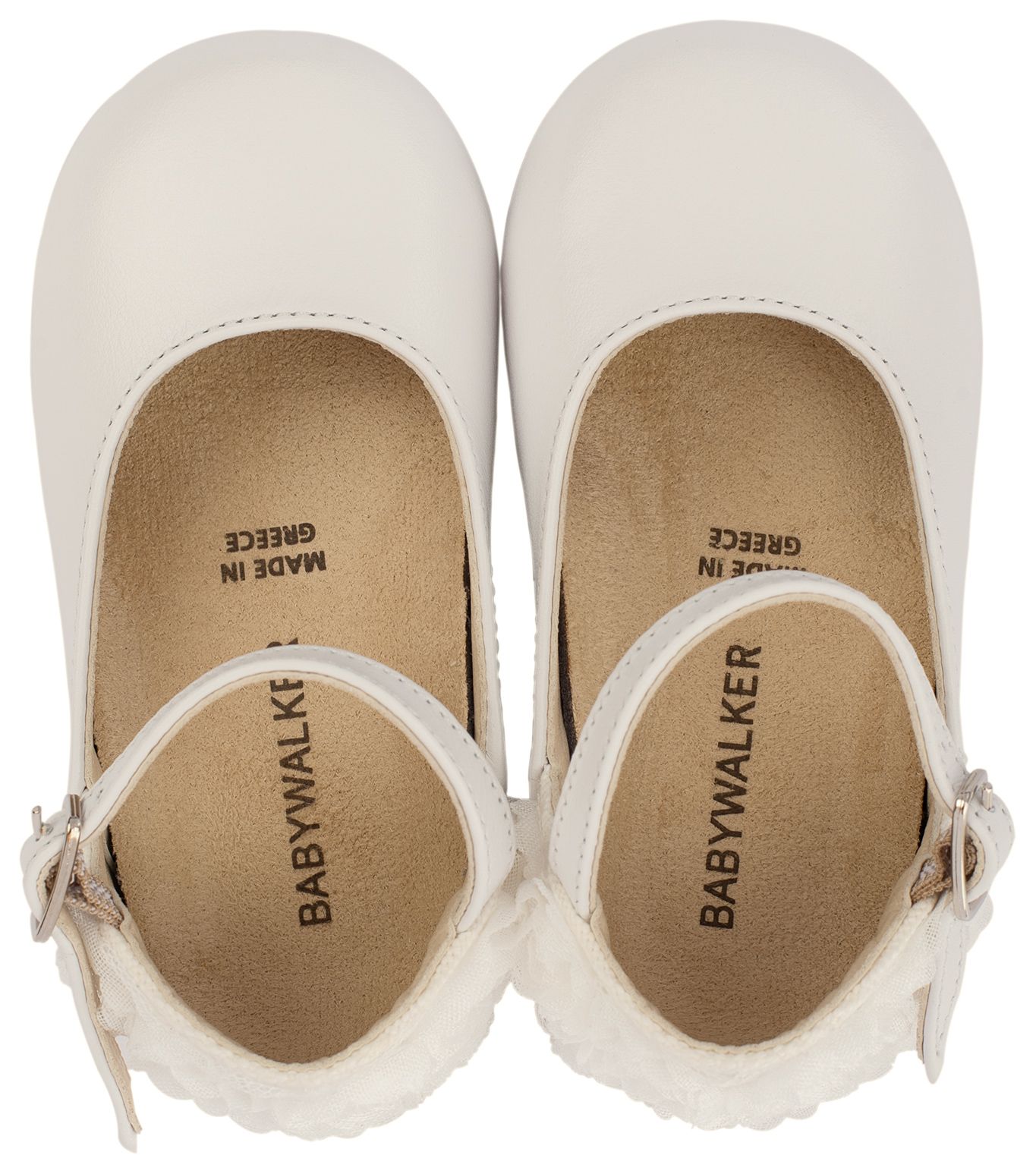 BABYWALKER - Γαλλικό Γοβάκι με Διακοσμημένη Φτέρνα από Λουλούδια 