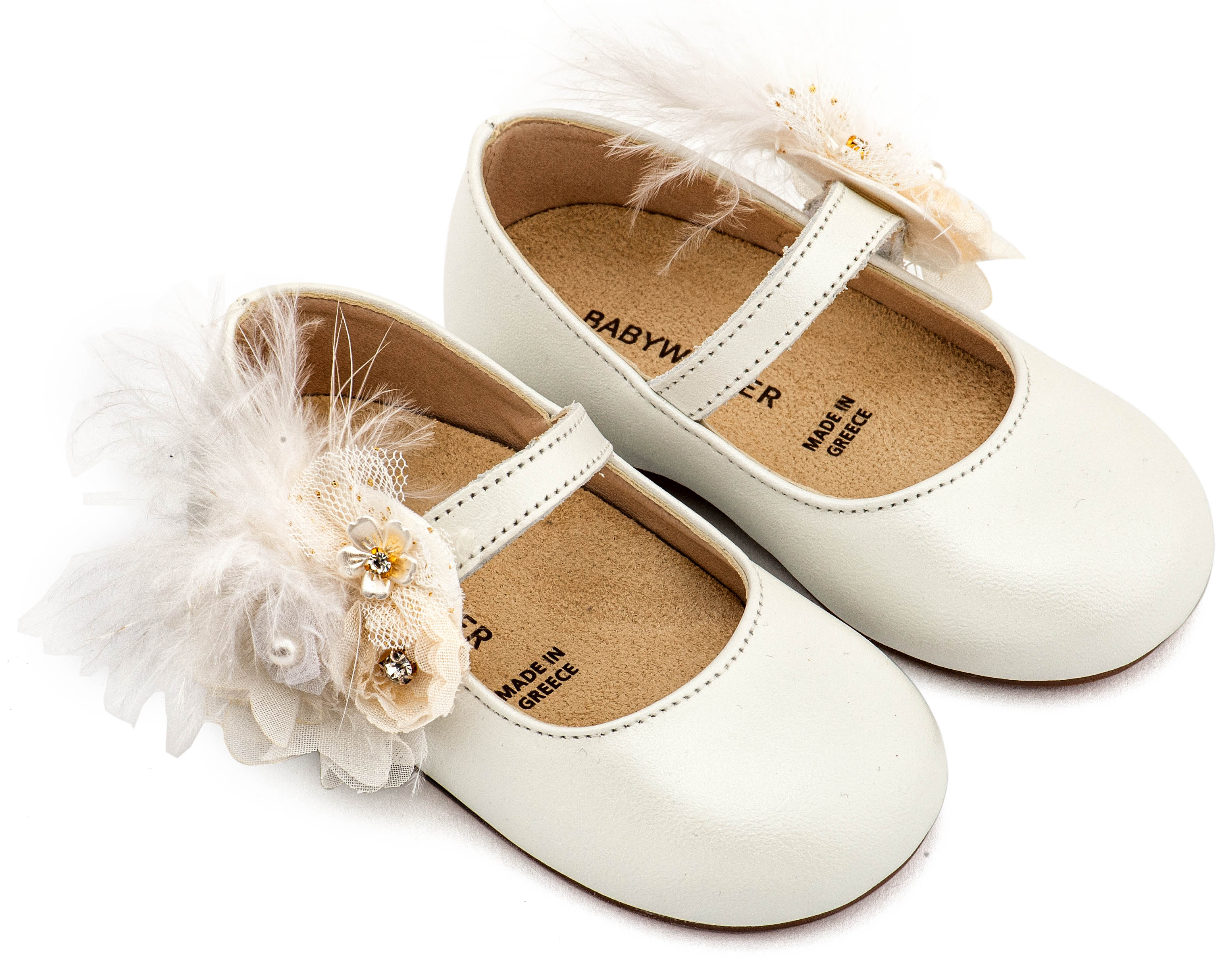 Γοβάκι με Λουλούδια και Πούπουλα 